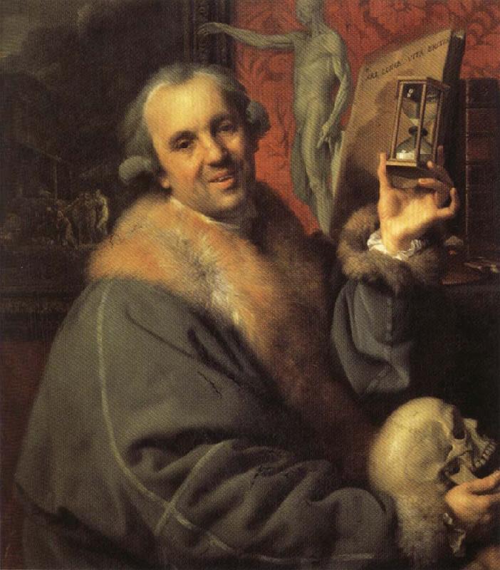 Johann Zoffany Self-Portrait with Hourglass France oil painting art